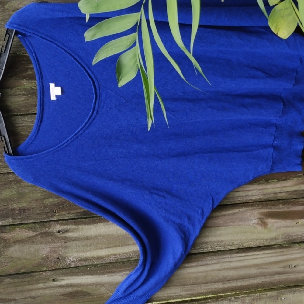 Royal Blue Ladies Batwing Sweater XL - Picture 4 of 8